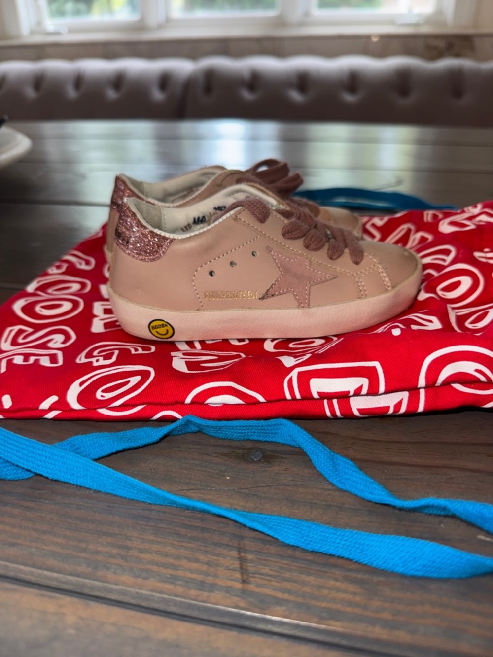 Golden Goose Kids Blush Pink Star Accent Sneakers